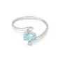 Anello Acquamarina Diamanti Oro bianco Donna Demetra Anello Acquamarina Diamanti Oro bianco Donna Demetra