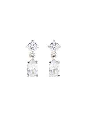 ORECCHINI PRINCESS OVALI BIANCHI DONNA AMEN 