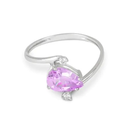 Anello Ametista Diamanti Oro bianco Donna Demetra