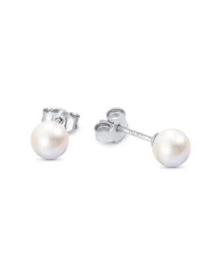 Orecchini in oro bianco perle giapponesi 6.5-7mm Donna Demetra