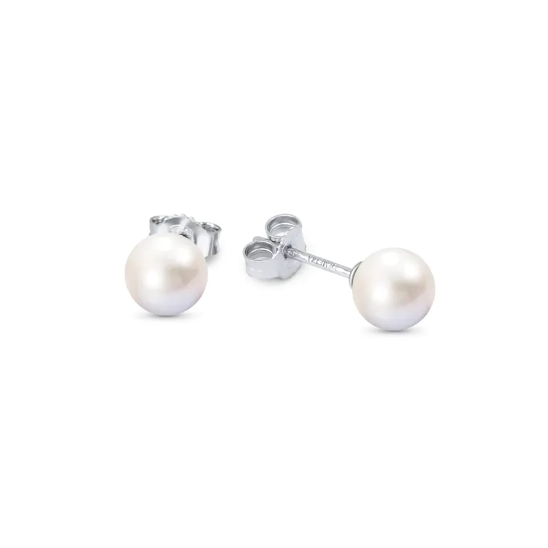 Orecchini oro bianco e perle Giapponesi 7.5-8mm Donna Demetra Orecchini oro bianco e perle Giapponesi 7.5-8mm Donna Demetra