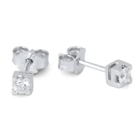 Orecchini in oro bianco e Diamanti 0.28 Ct Demetra