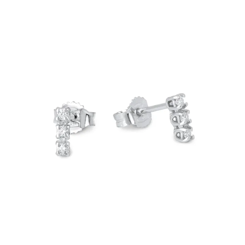 Orecchini Trilogy in oro bianco e Diamanti Donna Demetra Orecchini Trilogy in oro bianco e Diamanti Donna Demetra