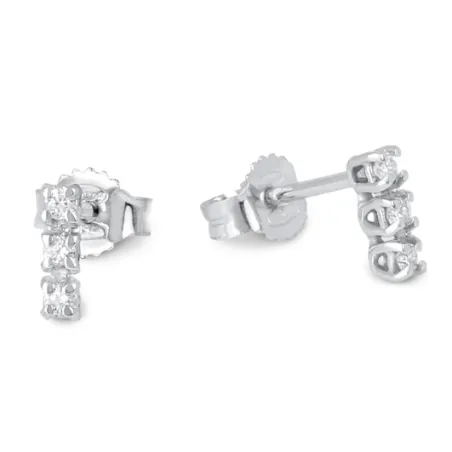 Orecchini Trilogy in oro bianco e Diamanti Donna Demetra