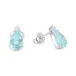Orecchini oro bianco Acquamarina Diamante Donna Demetra