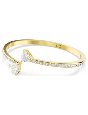 Bracciale rigido Mesmera dorato, Cuore, mis. M Donna Swarovski