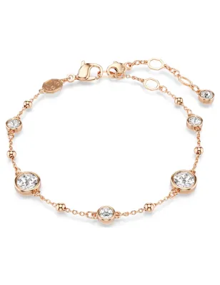 Bracciale Imber taglio tondo placcato color oro rosa Donna Swarovski