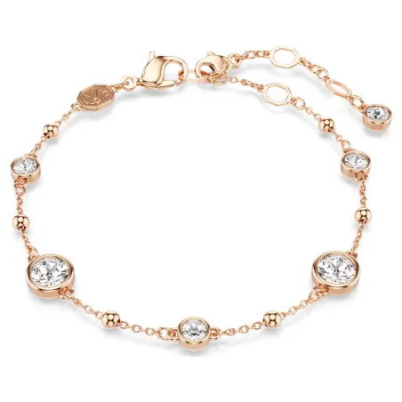 Bracciale Imber taglio tondo placcato color oro rosa Donna Swarovski