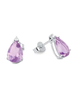 Orecchini oro ametiste diamanti Donna Demetra