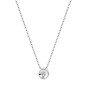 Collana oro bianco punto luce Diamante 0.01 Ct Donna Demetra