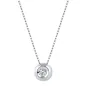 Collana punto luce oro bianco Diamante 0.08 Ct Donna Demetra 