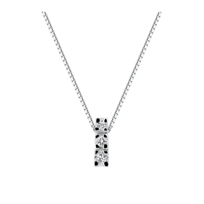 Collana Trilogy oro bianco Diamanti Donna Demetra