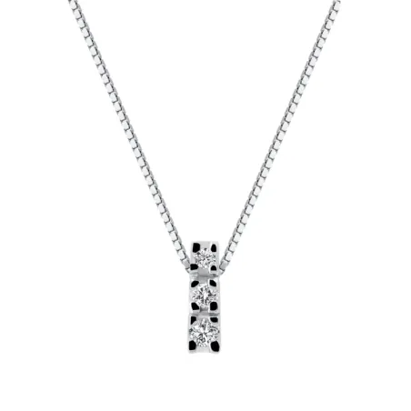 Collana Trilogy oro bianco Diamanti Donna Demetra