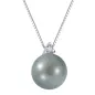 Collana oro bianco Perla Grigia Diamante Donna Demetra Collana oro bianco Perla Grigia Diamante Donna Demetra