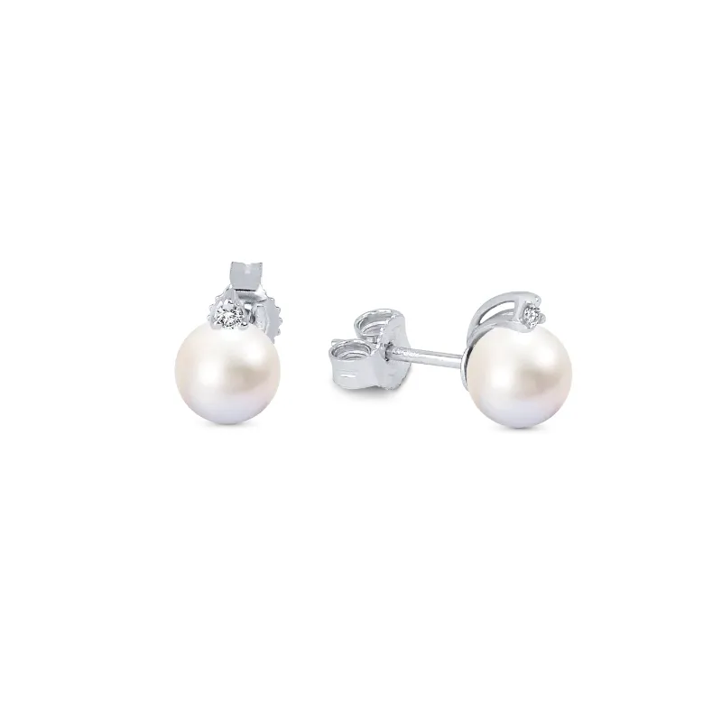 Orecchini in oro perle Akoya Japan 7-7.5mm Diamante Donna Demetra Orecchini in oro perle Akoya Japan 7-7.5mm Diamante Donna Demetra