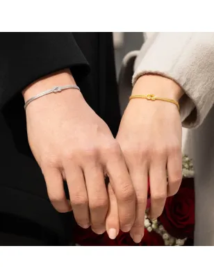 Bracciale Nodo d'Amore Dorato 14 cm Donna Amen