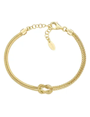 Bracciale Nodo d'Amore Dorato 16 cm Donna Amen