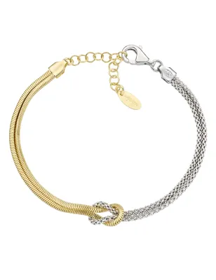 Bracciale Nodo d'Amore Bicolore 14 cm Donna Amen