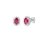 Orecchini Mini Royal Lady con Zircone Rosso Ciliegia Donna Amen