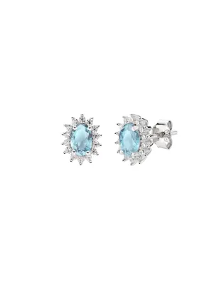Orecchini Mini Royal Lady con Zircone Blu London Donna Amen