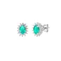 Orecchini Mini Royal Lady con Zircone Verde Acqua Donna Amen