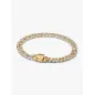 Bracciale Catena Maglia Cubana Bicolore con Pavé cm.20 Pandora Bracciale Catena Maglia Cubana Bicolore con Pavé cm.20 Pandora