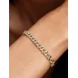 Bracciale Catena Maglia Cubana Bicolore con Pavé cm.20 Pandora Bracciale Catena Maglia Cubana Bicolore con Pavé cm.20 Pandora