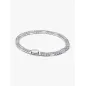 Bracciale Catena Maglia Cubana Pavè con Ovali cm.18 Pandora Bracciale Catena Maglia Cubana Pavè con Ovali cm.18 Pandora