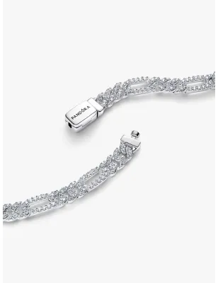 Bracciale Catena Maglia Cubana Pavé con Ovali cm.16 Pandora - category_name - XDMG De Marchi Gianotti