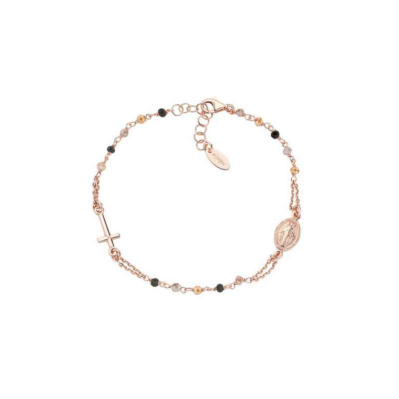 BRACCIALE ROSARIO CRISTALLI MULTICOLOR DONNA AMEN BRACCIALE ROSARIO CRISTALLI MULTICOLOR DONNA AMEN