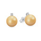Orecchini oro bianco perle indonesia e diamanti Donna Demetra Orecchini oro bianco perle indonesia e diamanti Donna Demetra