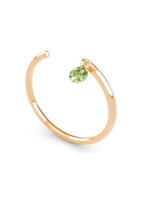 Anello oro rosa Zaffiro verde Donna Demetra Ribelle