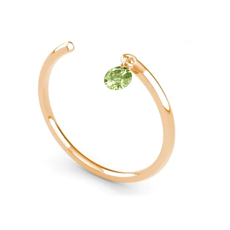 Anello oro rosa Zaffiro verde Donna Demetra Ribelle