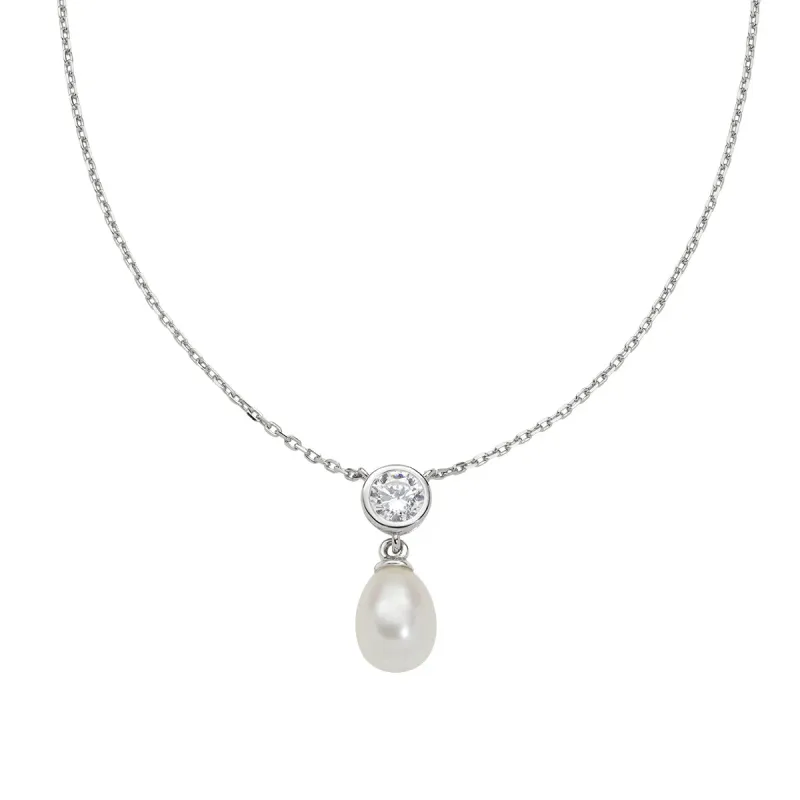 Collana Punto Luce e Perla Donna Amen