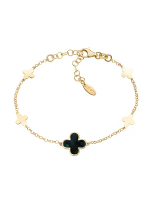 Bracciale Fiori di Madreperla Nera Donna Amen