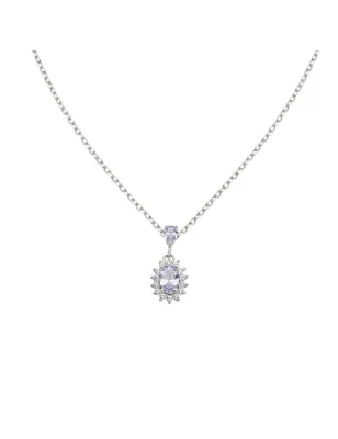 Collana Mini Royal Lady con Zircone Lillà Donna Amen