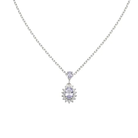Collana Mini Royal Lady con Zircone Lillà Donna Amen