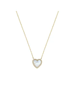 Collana Dorata Cuore con Madreperla Donna Amen
