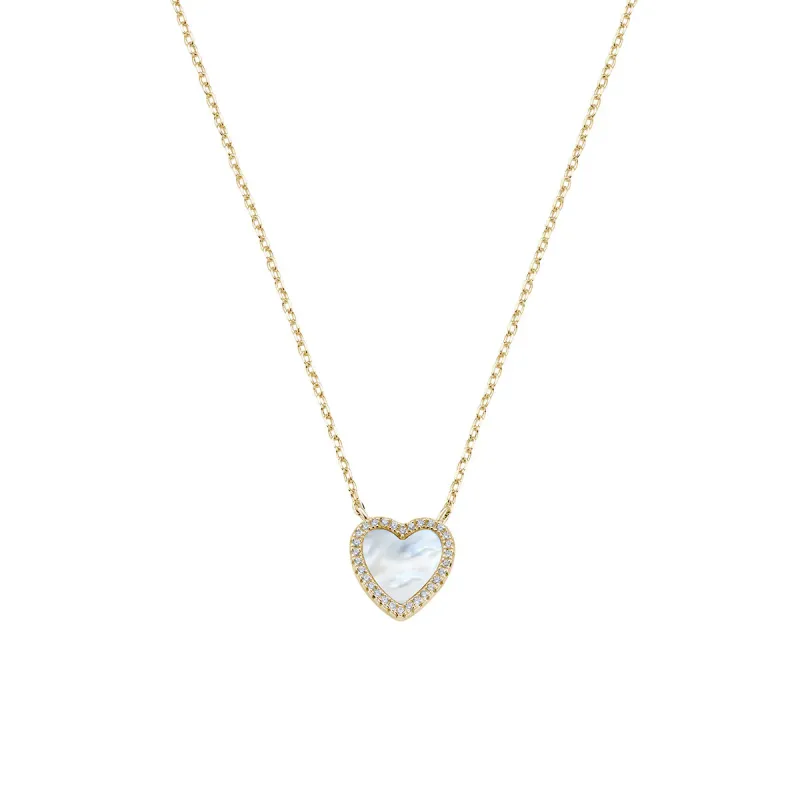 Collana Dorata Cuore con Madreperla Donna Amen