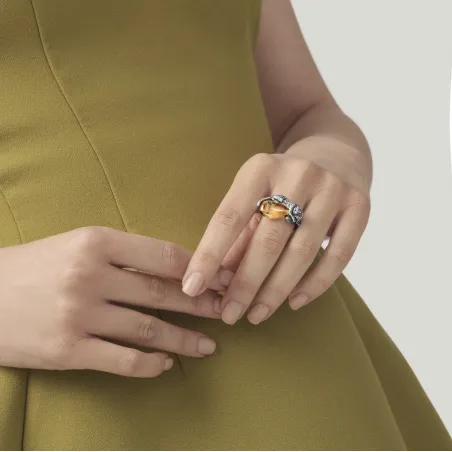 Anello Goccia Leopardo M14 Donna Giovanni Raspini