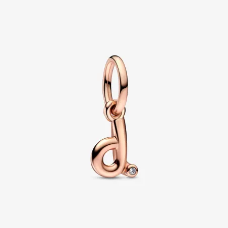 Charm Pendente lettera d placcato oro rosa Donna Pandora