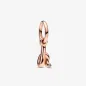 Charm Pendente lettera h placcato oro rosa Donna Pandora Charm Pendente lettera h placcato oro rosa Donna Pandora