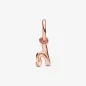 Charm Pendente lettera h placcato oro rosa Donna Pandora Charm Pendente lettera h placcato oro rosa Donna Pandora