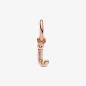 Charm Pendente lettera j placcato oro rosa Donna Pandora