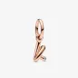 Charm Pendente lettera k placcato oro rosa Donna Pandora Charm Pendente lettera k placcato oro rosa Donna Pandora