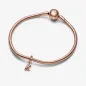 Charm Pendente lettera k placcato oro rosa Donna Pandora Charm Pendente lettera k placcato oro rosa Donna Pandora