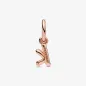 Charm Pendente lettera k placcato oro rosa Donna Pandora Charm Pendente lettera k placcato oro rosa Donna Pandora