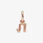 Charm Pendente lettera n placcato oro rosa Donna Pandora Charm Pendente lettera n placcato oro rosa Donna Pandora