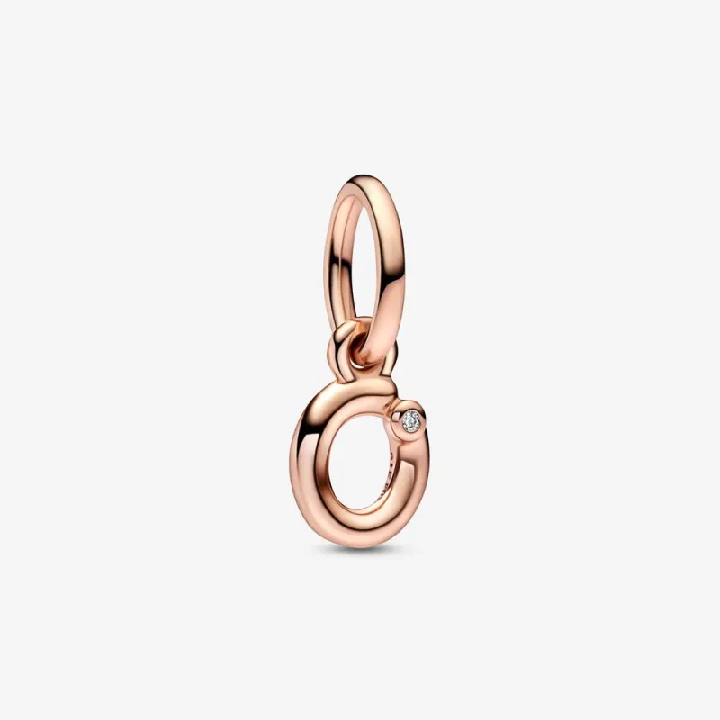 Charm Pendente lettera o placcato oro rosa Donna Pandora Charm Pendente lettera o placcato oro rosa Donna Pandora