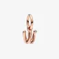 Charm Pendente lettera w placcato oro rosa Donna Pandora Charm Pendente lettera w placcato oro rosa Donna Pandora